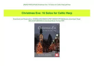 [READ PDF] EPUB Christmas Eve 16 Solos for Celtic Harp pdf free