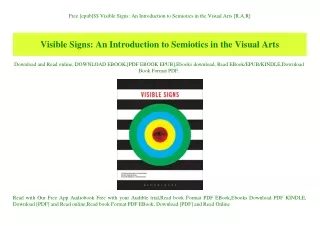 free epub visible signs an introduction