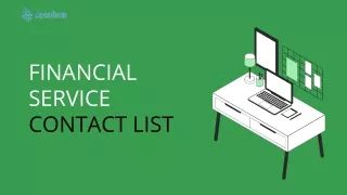 FINANCIAL SERVICE CONTACT LIST