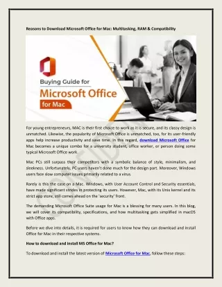 reasons to download microsoft office
