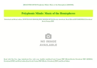 [READ PDF] EPUB Polyphonic Minds Music of the Hemispheres [EBOOK]