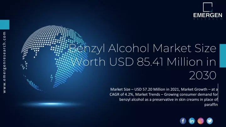 benzyl alcohol market size worth