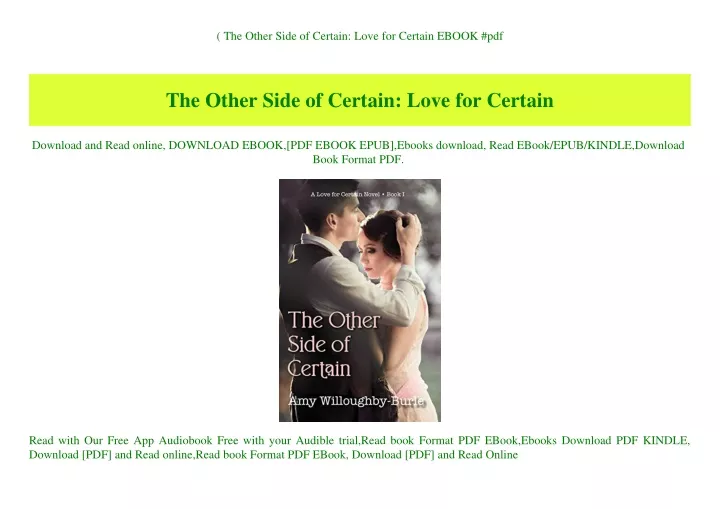 the other side of certain love for certain ebook