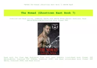 EPUB$ The Nomad (Ghosttown East Book 7) EBOOK #pdf