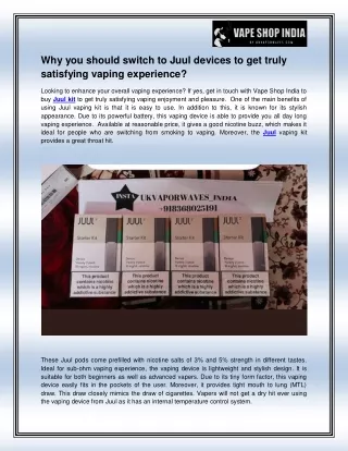 why you should switch to juul devices