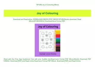 EPUB$ Joy of Colouring EBook