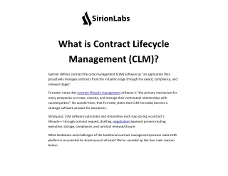 what is contract lifecycle management clm