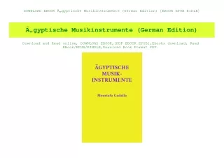 DOWNLOAD EBOOK ÃƒÂ„gyptische Musikinstrumente (German Edition) [EBOOK EPUB KIDLE]