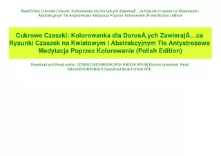 ReadOnline Cukrowe Czaszki Kolorowanka dla DorosÃ…Â‚ych ZawierajÃ„Â…ca Rysunki Czaszek na Kwiatowym i Abstrakcyjnym Tle