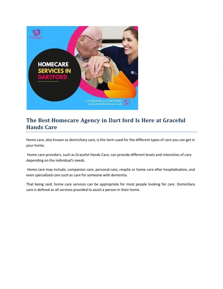 the best homecare agency in dart ford is here