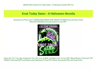 [READ PDF] Kindle Knot Today Satan  A Halloween Novella PDF Full