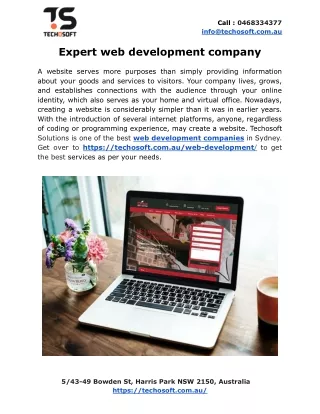 Expert web development company