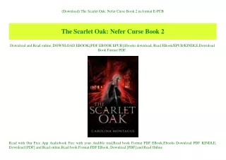 (Download) The Scarlet Oak Nefer Curse Book 2 in format E-PUB