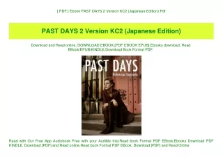 [ PDF ] Ebook PAST DAYS 2 Version KC2 (Japanese Edition) Pdf