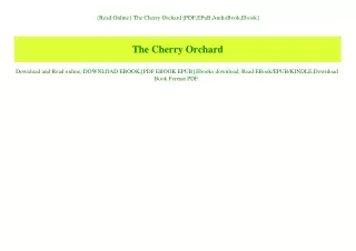 {Read Online} The Cherry Orchard [PDF EPuB AudioBook Ebook]
