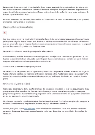 ¿Debe cambiar los cierres al cambiarse de casa?