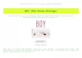[Pdf]$$ BOY (The Trine Trilogy) [KINDLE EBOOK EPUB]