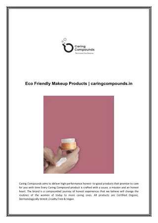 Eco Friendly Makeup Products