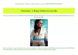 Pdf [download]^^ Charisma A Rogue Enforcers novella {PDF EBOOK EPUB KINDLE}