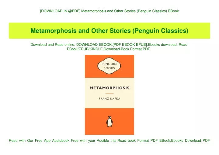 download in @pdf metamorphosis and other stories