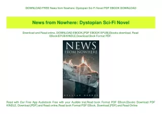 DOWNLOAD FREE News from Nowhere Dystopian Sci-Fi Novel PDF EBOOK DOWNLOAD