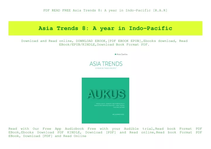 pdf read free asia trends 8 a year in indo