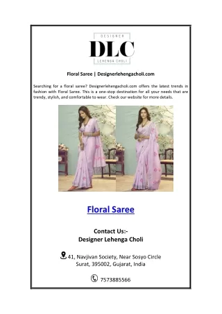 floral saree designerlehengacholi com