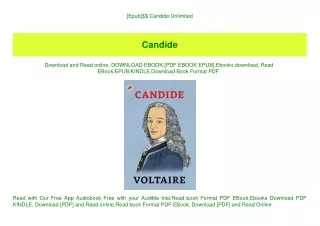 [Epub]$$ Candide Unlimited