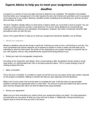 experts advice to help you to meet your