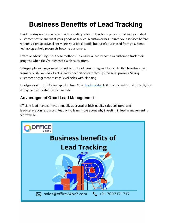 business benefits of lead tracking