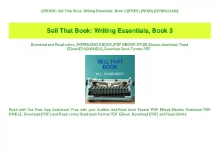 {EBOOK} Sell That Book Writing Essentials  Book 3 [[FREE] [READ] [DOWNLOAD]]