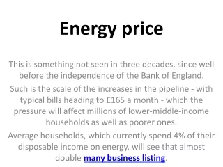 energy price