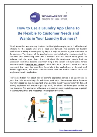 How to Use a Laundry App Clone to Be Flexible to Customer Needs and Wants in Your Laundry Business