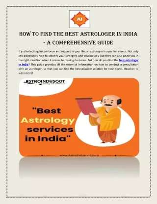 How To Find the best Astrologer in India A Comprehensive Guide