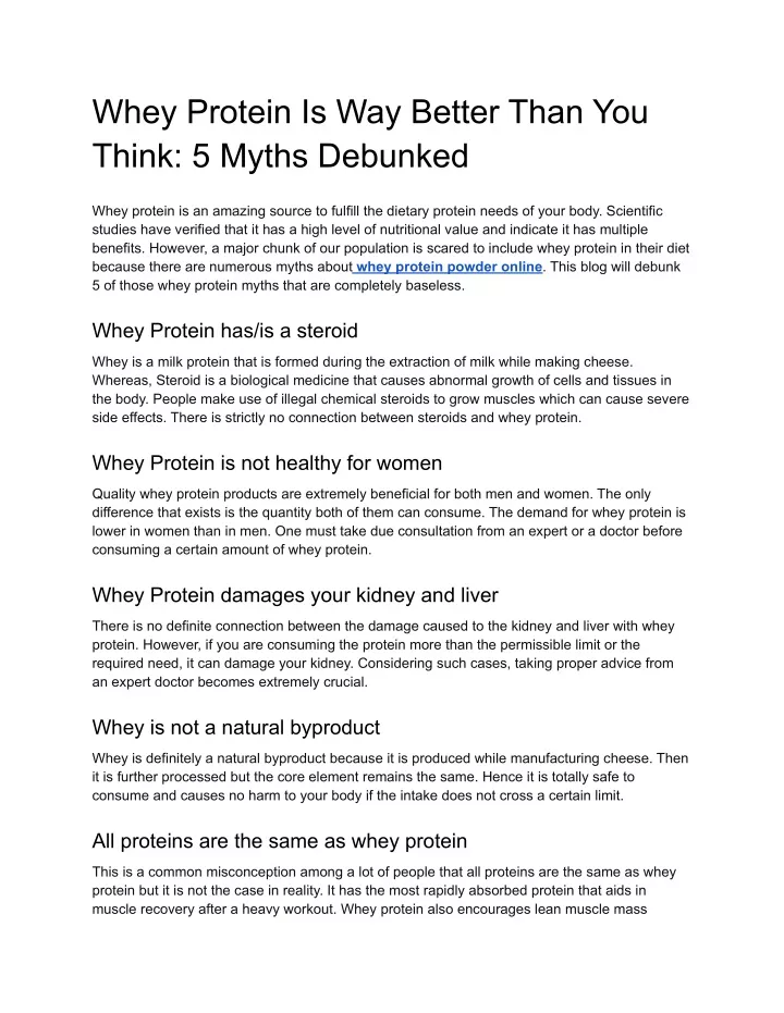 whey protein is way better than you think 5 myths