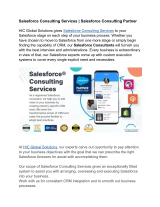 salesforce consulting services salesforce