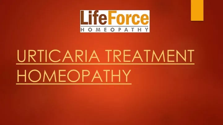 urticaria treatment homeopathy