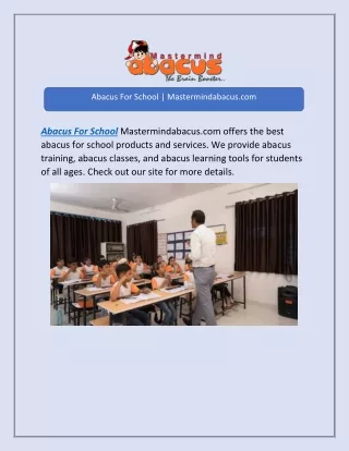 abacus for school mastermindabacus com