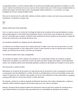 Razones por las que cambiar el cierre al mudarte a una nueva casa