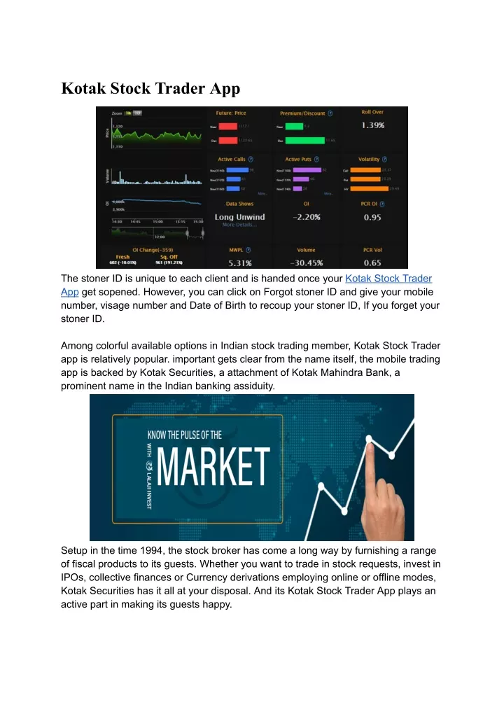 kotak stock trader app