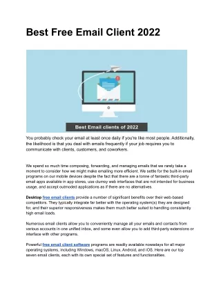 Best Free Email Clients 2022