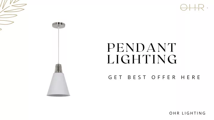 pendant lighting