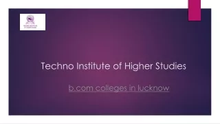 techno institute of higher studies