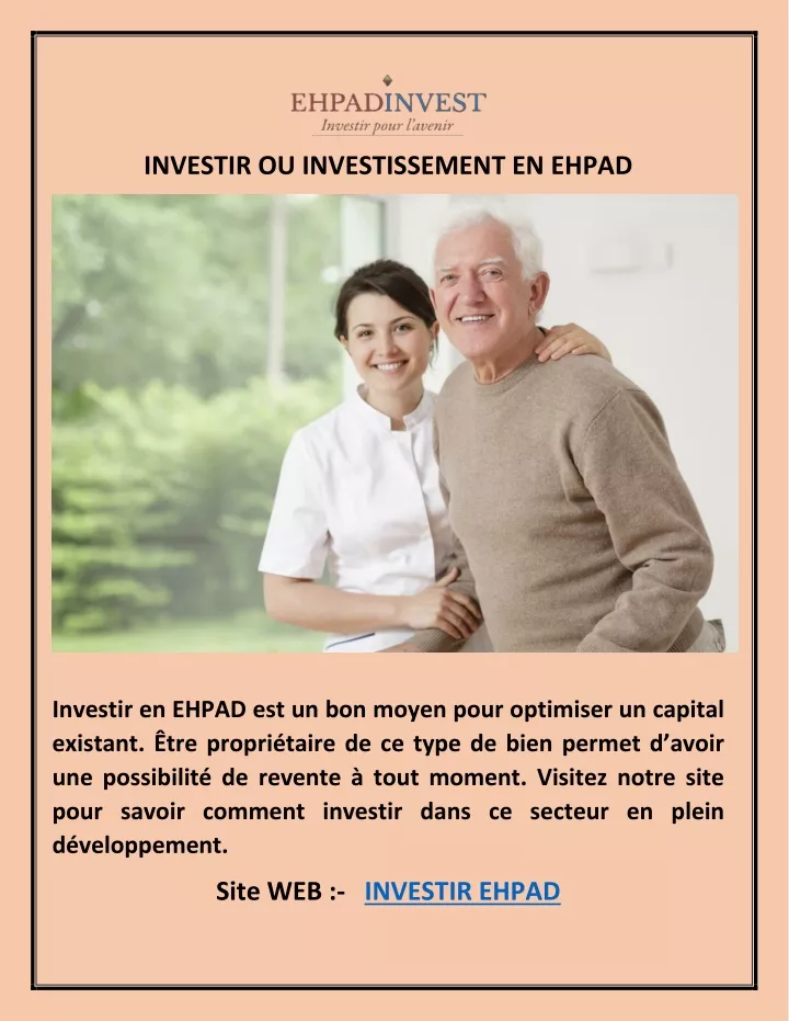 investir ou investissement en ehpad