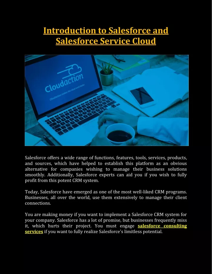 introduction to salesforce and salesforce service