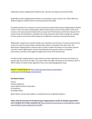 global macroscopic imaging systems market size