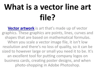 what is a vector line art file