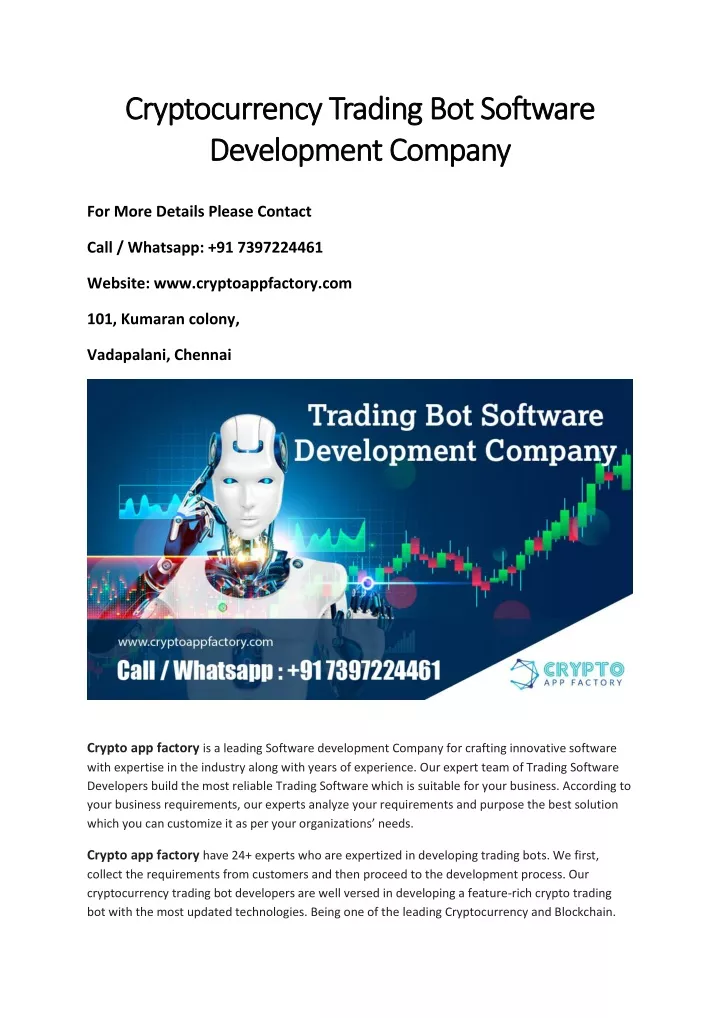 cryptoc cryptocurrency trading bot software