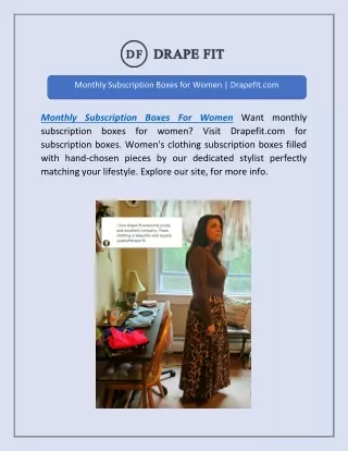 monthly subscription boxes for women drapefit com