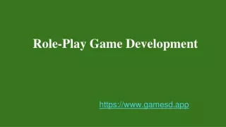 Develop your own RPG game application with Gamesdapp